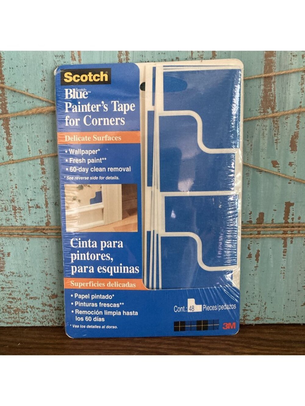 Scotch Blue 2080-CM Painter's Tape for Corners Wallpaper Delicate Surfaces 48